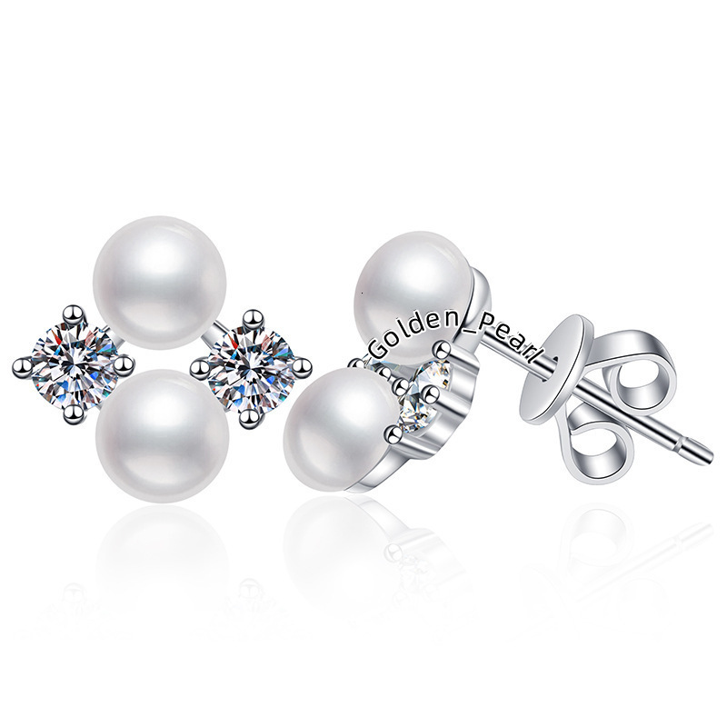 Fashion Luxury Diamond Classic Moissanite Clover Flower Earrings Women S925 Sterling Silver Party Jewelry