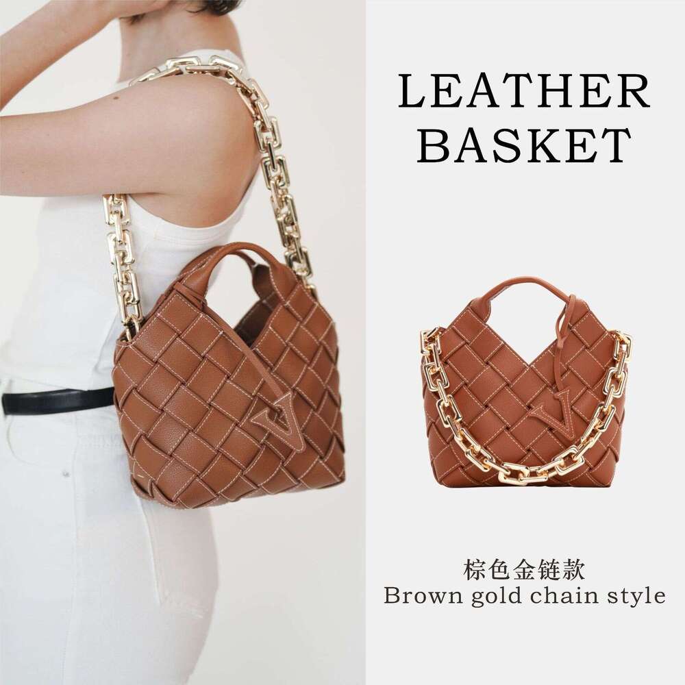American Woven Light Luxury Niche Design Melard Cowhide Handbag Shen Mengchen Same Style Crossbody Bag