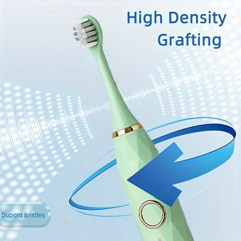 Electric Toothbrush Rotary Cleaning Teeth Brush Waterproof Electronic Tooth Brush With Timer USB Rechargeable Toothbrush 10 head 250528