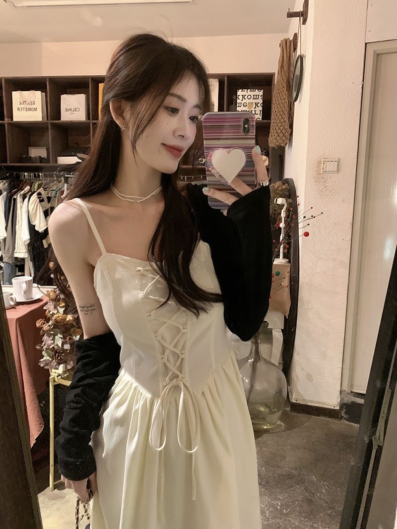 H3018 Summer design waist A-line skirt niche long skirt