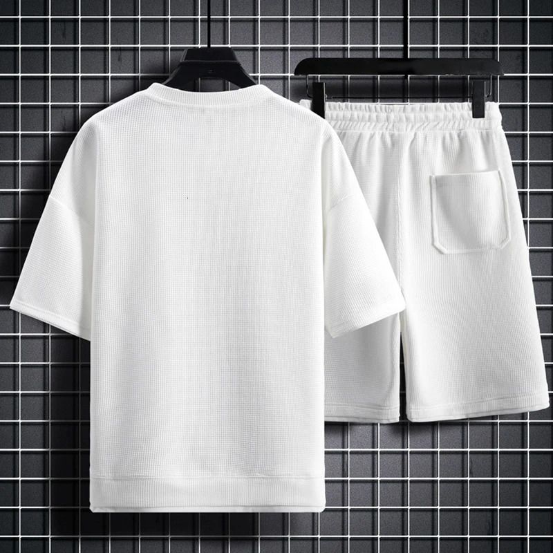 Customized Printed Tshirts Short Pants 2Piece Suit Men Summer Fashion Sleeve Tracksuit Set Shorts Streetwear Tee Tops 250529Z