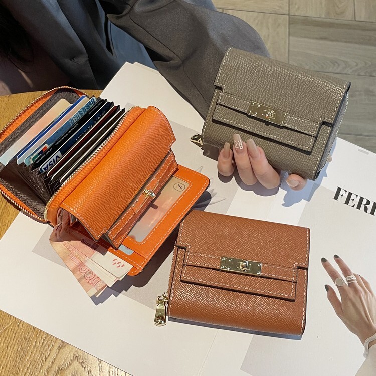 Cowhide Free Delivery Designer Simple Multifunctional Coin Purse 2025 Bag New High-end Niche Card Holder Two-in-one Short Wallet