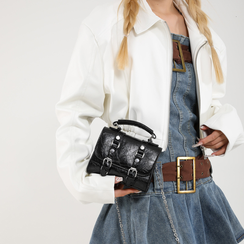 Korean Style designer Niche Handbag Autumn Winter New Women's Bag Personality shopping bag Handheld Free shipping Pattern Shoulder Bag Mini Chain