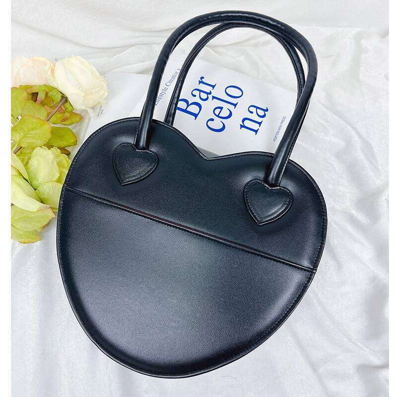 Lolita Heart Shaped Handbag For Women Japanese Kawaii Shoulder Bowknot Purses And Handbags Girls Satchel Bag Totes
