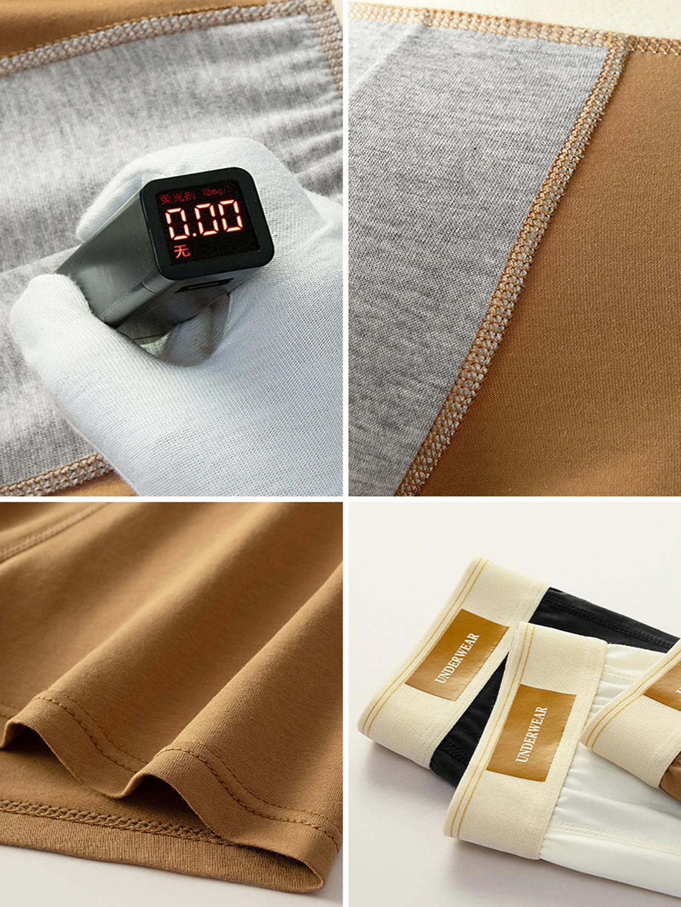 Mens underpants 3 pairs of personalized fashion solid color boxer shorts comfortable soft and non-marking s boxer shorts 250530