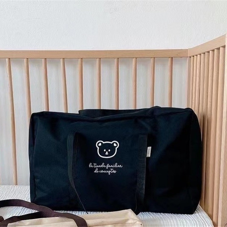 designer Ins Style Cute Bear Quilt Storage Bag Bedding Packing Bag Unisex Large Capacity Outdoor Handbag Luggage Bag