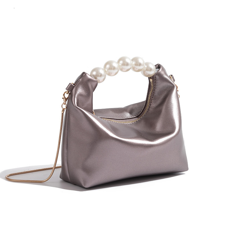 designer Niche Design Pearl Handbag for Women 2025 New High-end Chain Crossbody Bag Fresh Dumpling Bag