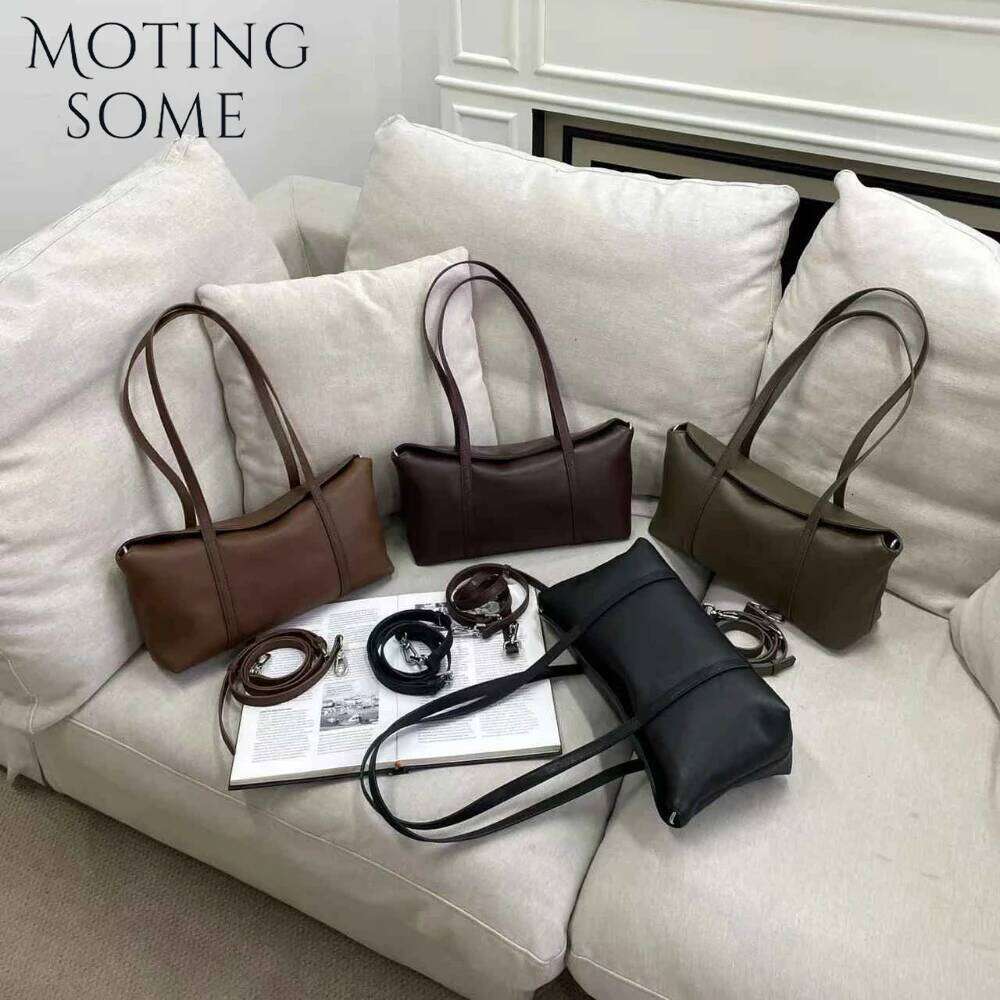 Motingsome Satchel Women Handbag And Purses Genuine Leather Cowhide Large Daily Tote Lady Shoulder Hobos Bags 2025 New