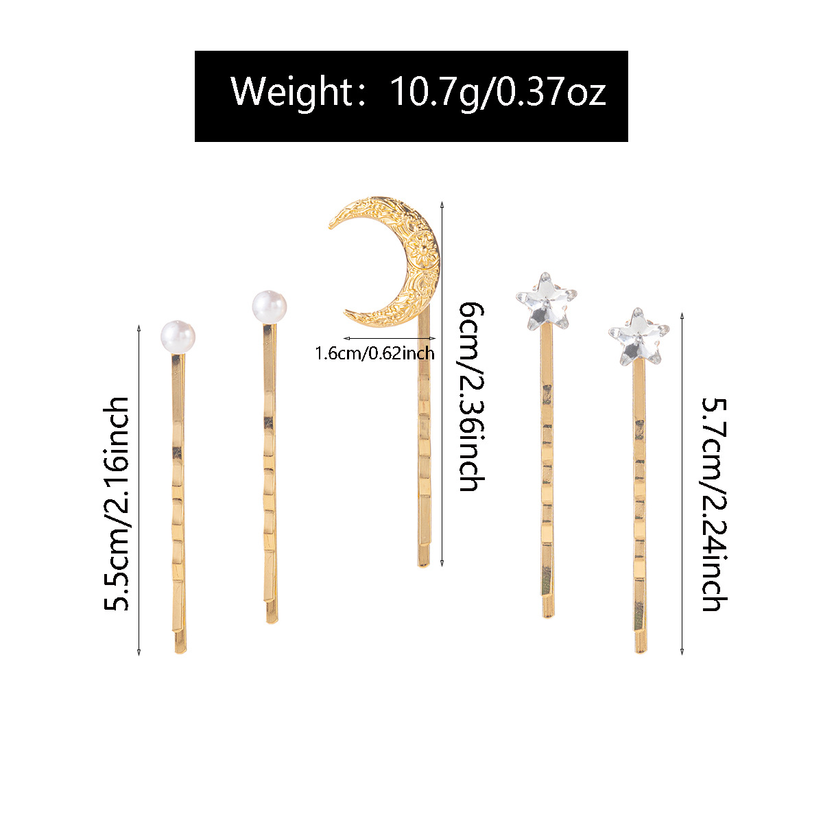 Luxury Inspired Gold Star Bobby Pin Set Versatile Minimalist Elegant Hair Clips Best Selling Chic Hair Accessories