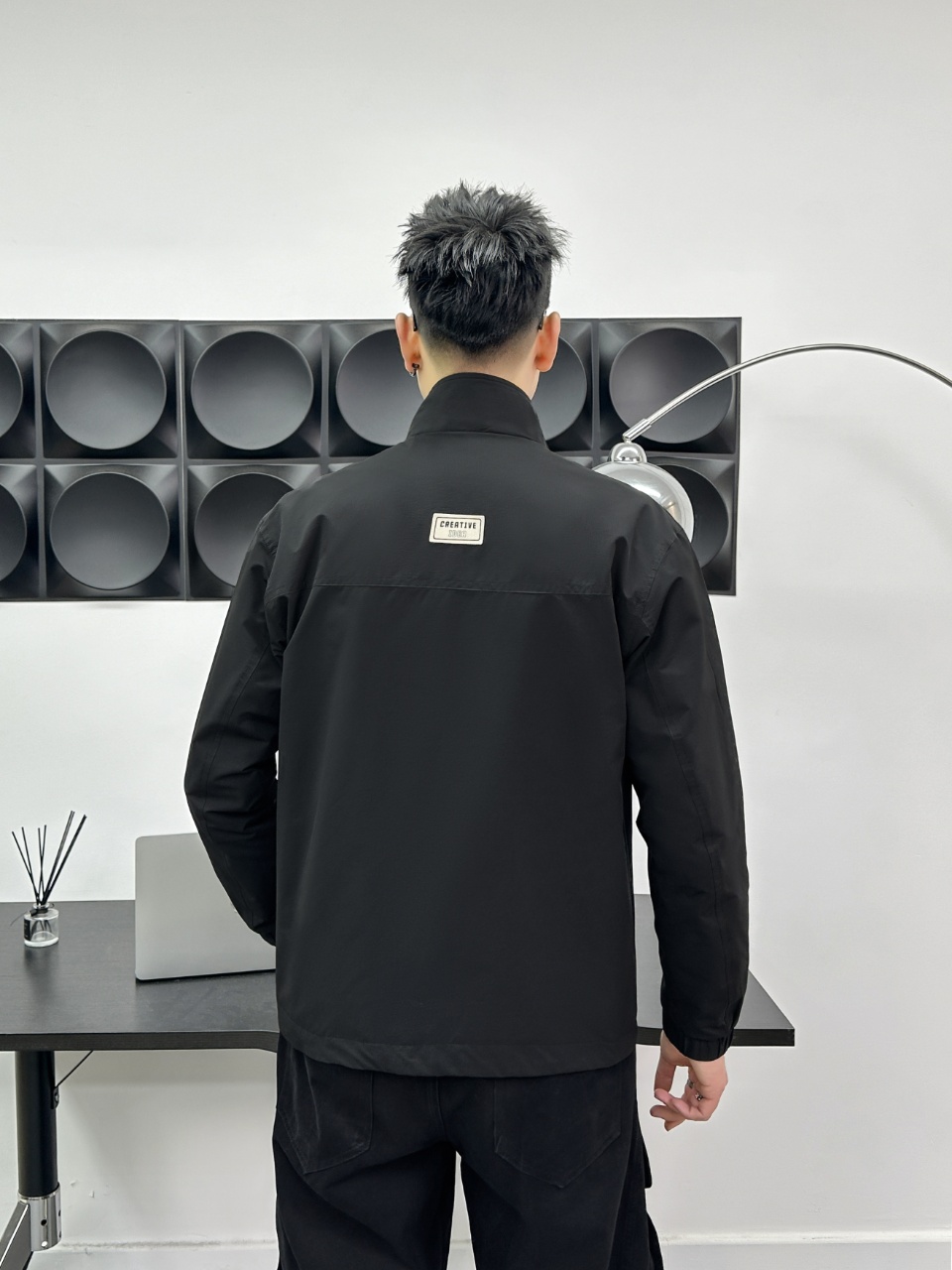 New spring lazy water ink dyed short sleeve shirt high-end sense of fashion casual versatile men's set