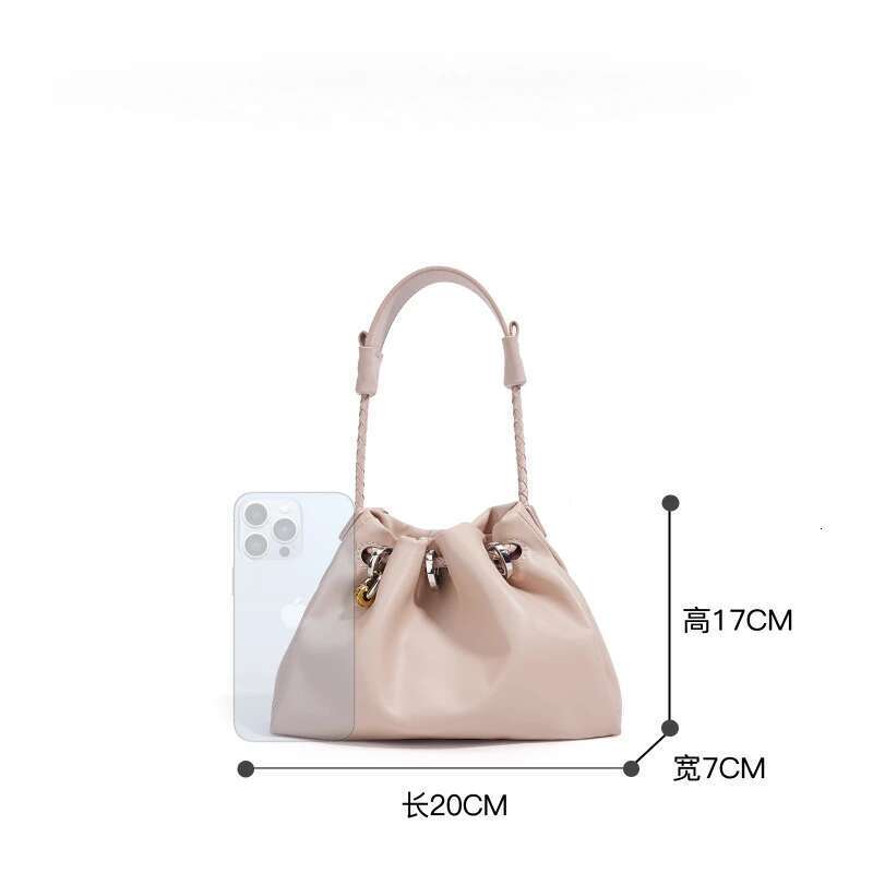 Girls Cloud Handbags Nich Design Women Commuter Shoulder First Layer Genuine Leather Female Small Crossbody Messenger Bags