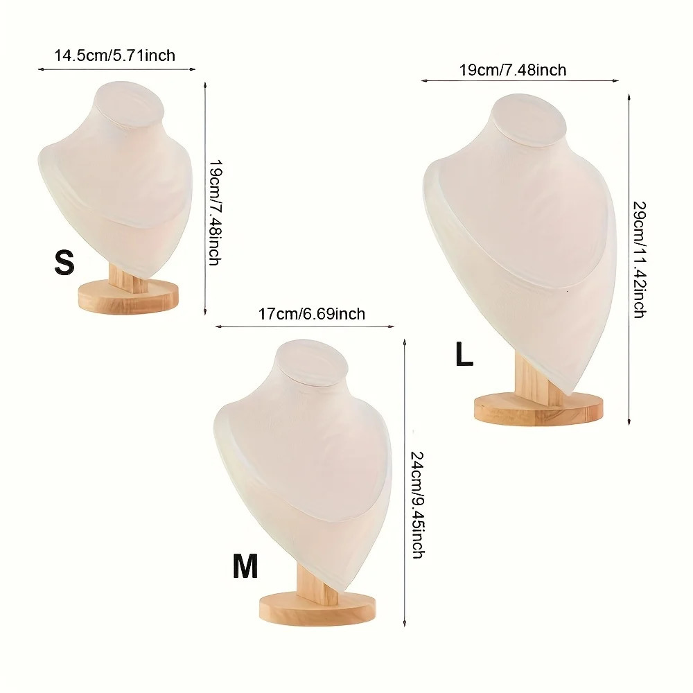 Solid wood portrait neck green jewelry stand necklace pendant neck mold display standjewelry necklacestand display stand 250530