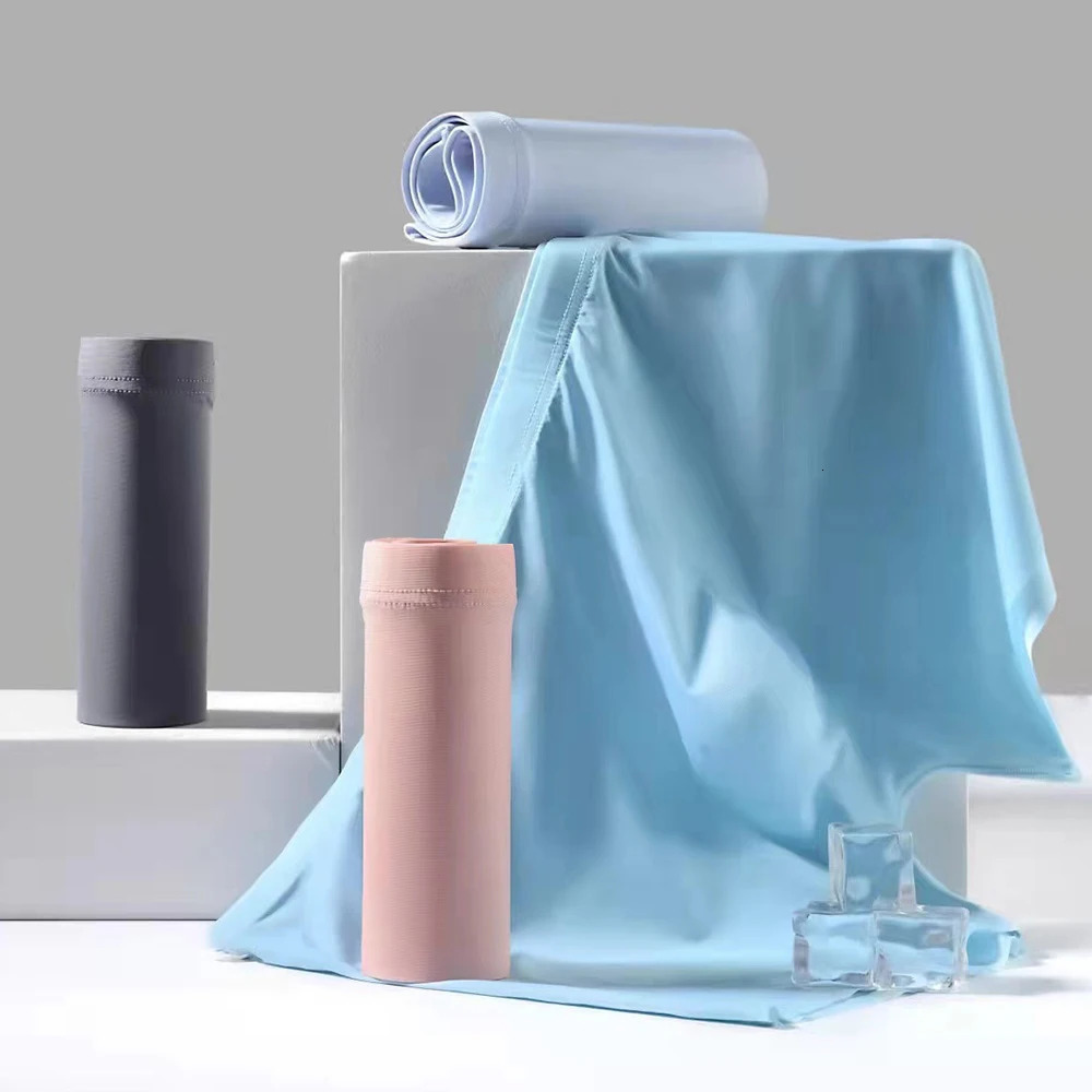 2Pcs Men Panties Mens Ice Silk Boxers Seamless Sexy Underwear Man Ultrathin Breathable Boxer Shorts Male Underpants Boxershorts 250526