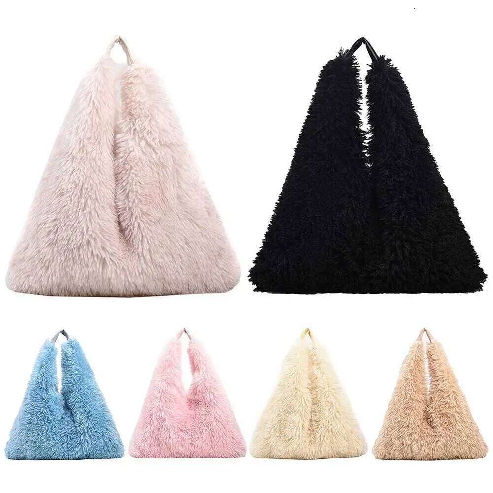 Hot Selling Women Soft Plush Tote Fluffy Shoulder Magnetic Closure Autumn Winter Handbag Large Capacity Shopping Trvavel Bag Designer Bags