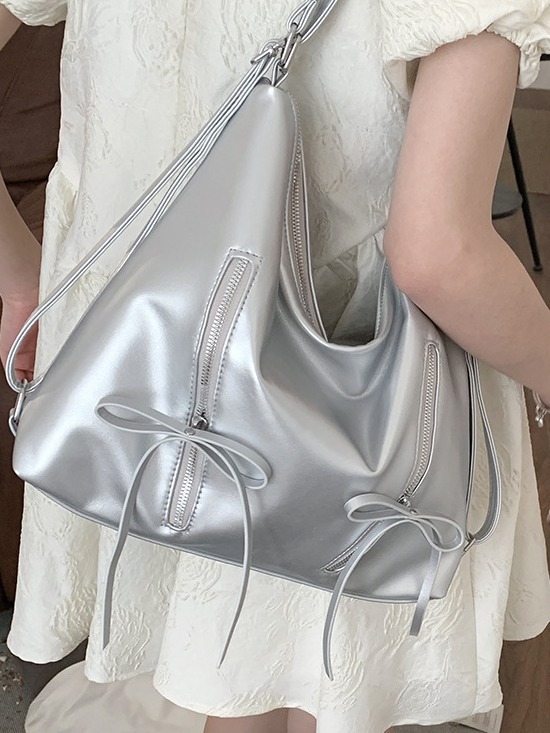 designer Bowknot Backpack for Women 2025 New Trendy Fashion Korean Tote Bag Casual Large Capacity Shoulder Bag Backpack