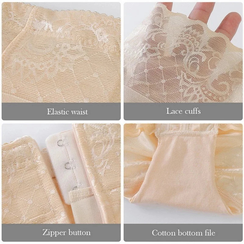 Body Shaper High Waist Butt- Body Zipper Belly Pants Seamless Waist-shaping Summer Thin Body-shaping Pants for Women 250523