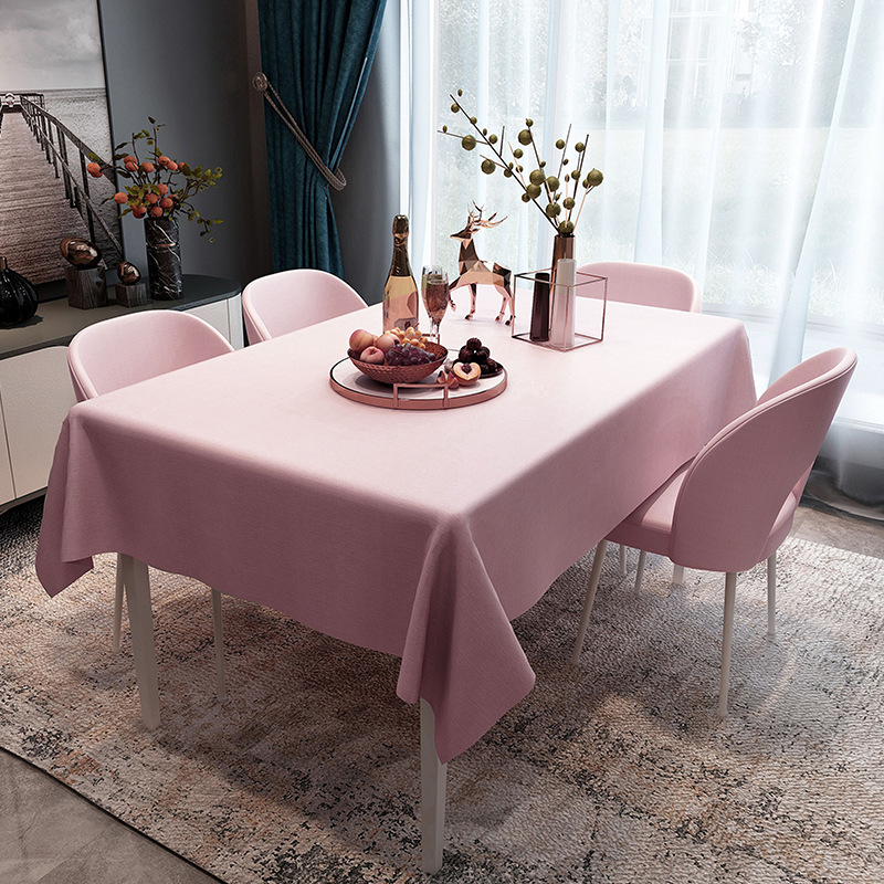 T0498 wash-free waterproof and oil-proof PVC tablecloth net red ins home simple solid color table cloth coffee table desk tablecloth wholesale