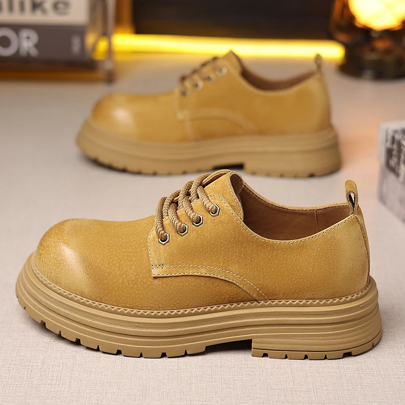 Mens Leathe Oxford Comfortable Dress Shoes Originals Lace Up Formal Business Casual Daily Derby Shoes for Male 250526