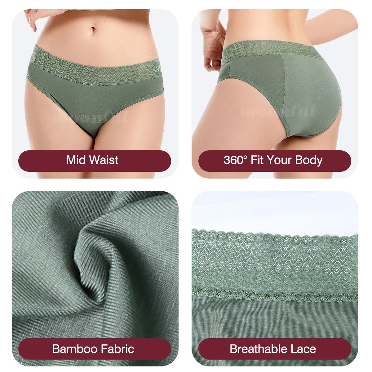 Period Underwear Cotton Menstrual Panties Woman Strong Absorption Brief Leak Proof Menstruation Girl 250526