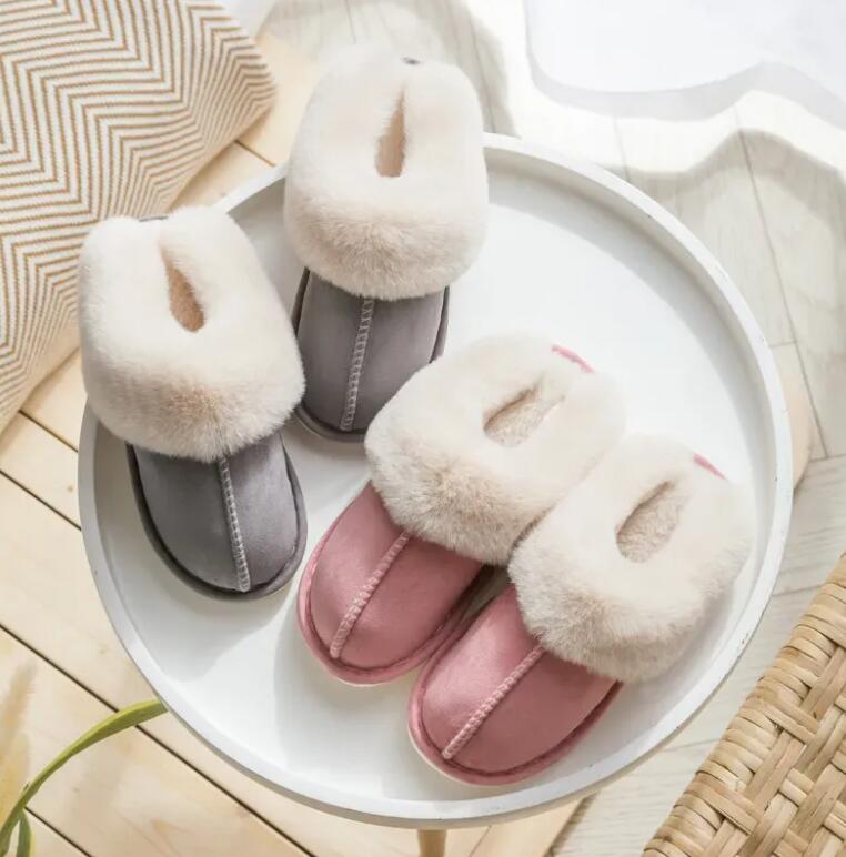Suede cotton slippers for warm home in autumn and winter thick soled woolen slippers Z 6.1-3