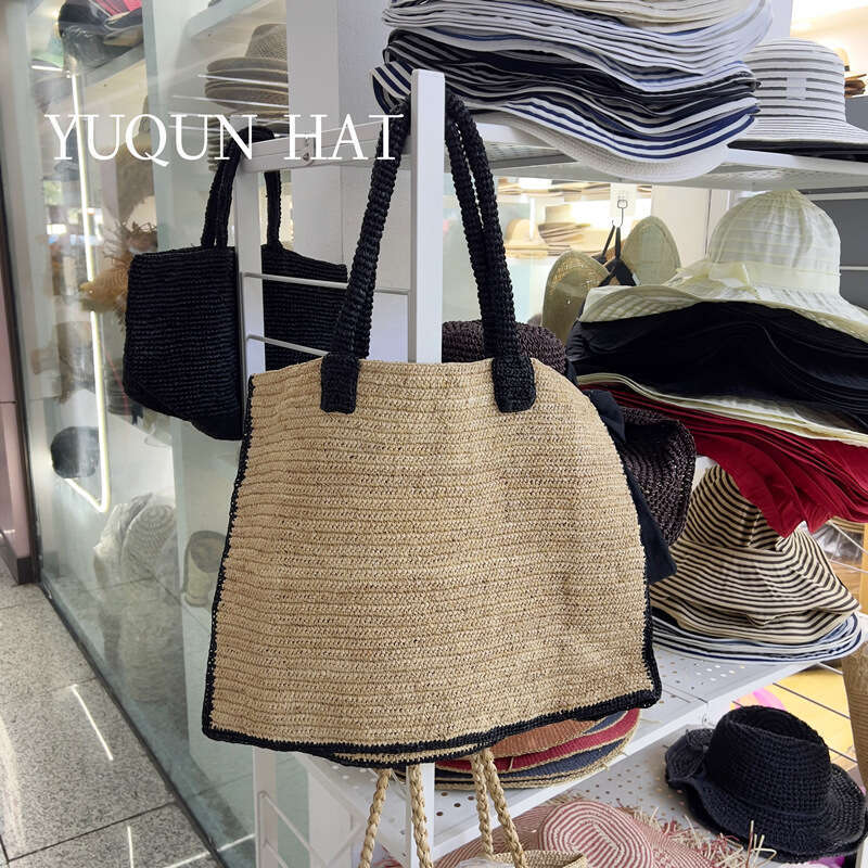 Straw Beach Tote Spring Summer New Korean Style INS Wind Outing Raffia Woven Casual Daily Handbag Versatile Shoulder Bag For Women Crossbody Bag