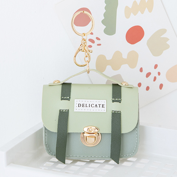 Cute ladies creative mini coin wallet fashion with lock keychain pendant fashion small wallet designer fashionable ladies handbag