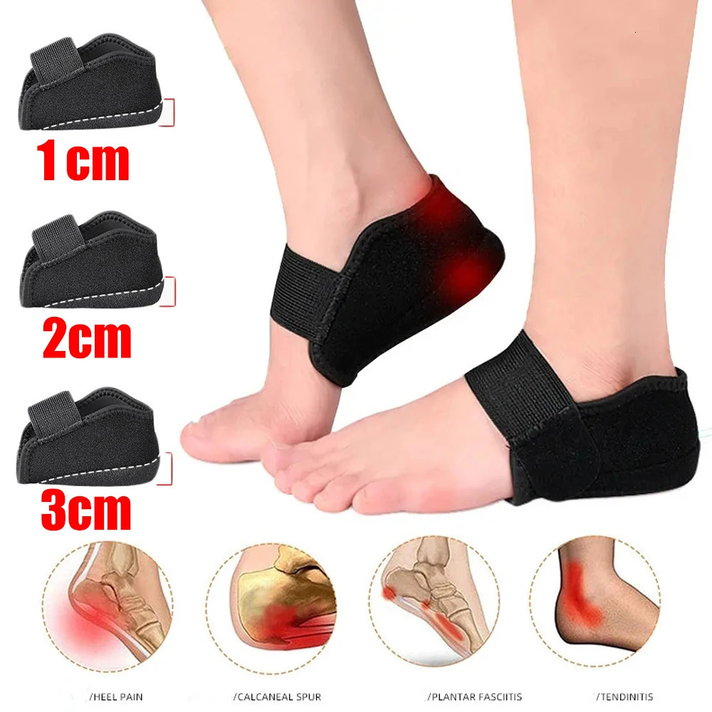 Silicone Height Increase Insoles for Men Women Heel Cup Shoe Pads for Plantar Fascitis Spurs Support Heel Lift Inserts Socks 250528