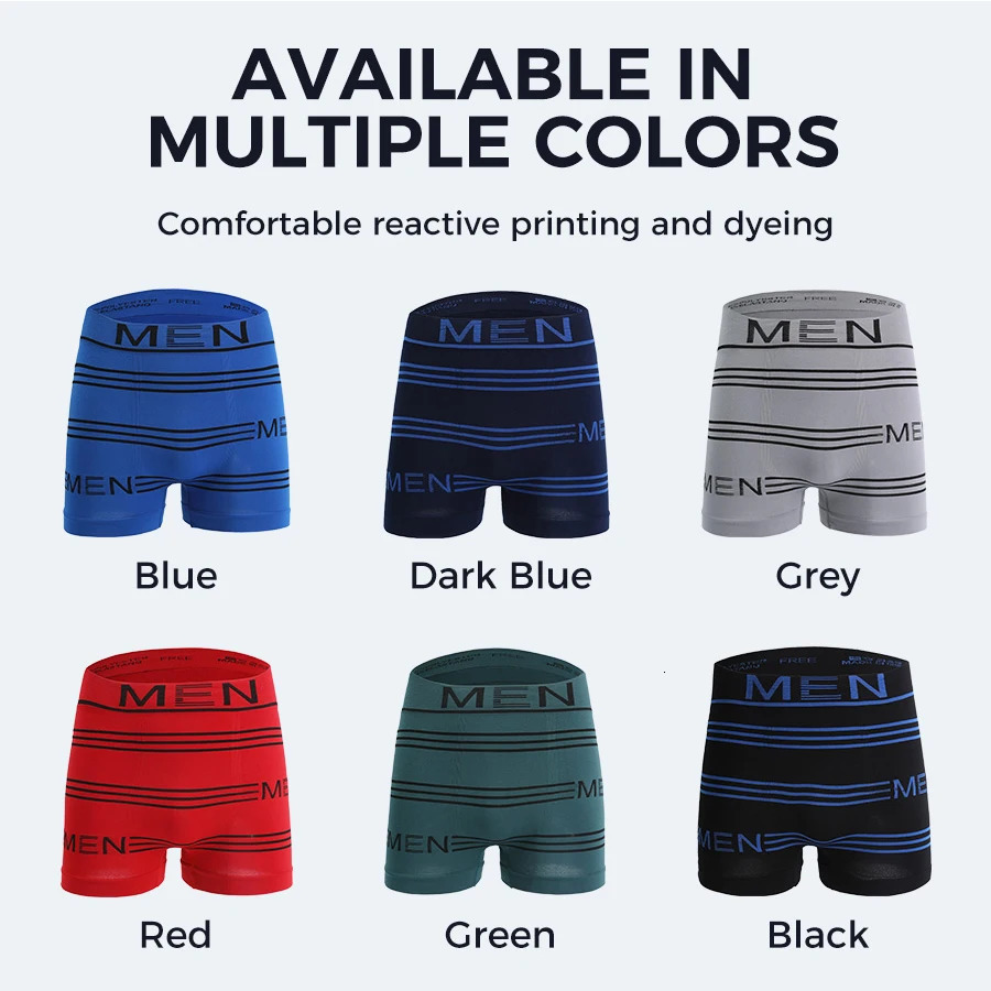 Secret Dig 3Pcs Mens Panties Underwear Boxers Breathable Man Underpants Comfortable Male Shorts Black Blue Underwear 250530