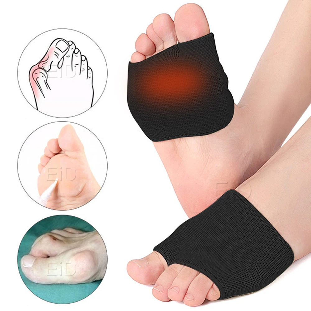 EiD Silicone Metatarsal Sleeve Pads Half Toe Bunion Sole Forefoot Gel Pads Cushion Half Sock Supports Prevent Calluses Blisters 250528
