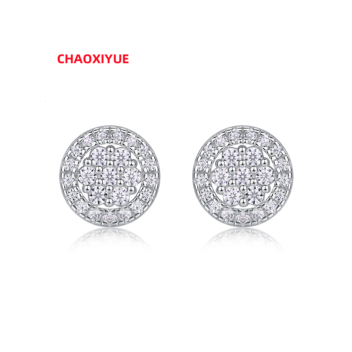 Deluxe 925 Sterling Silver VVS Moissanite Diamond Earrings with Moissanite Fringe Pendant for Womens Fine Jewelry