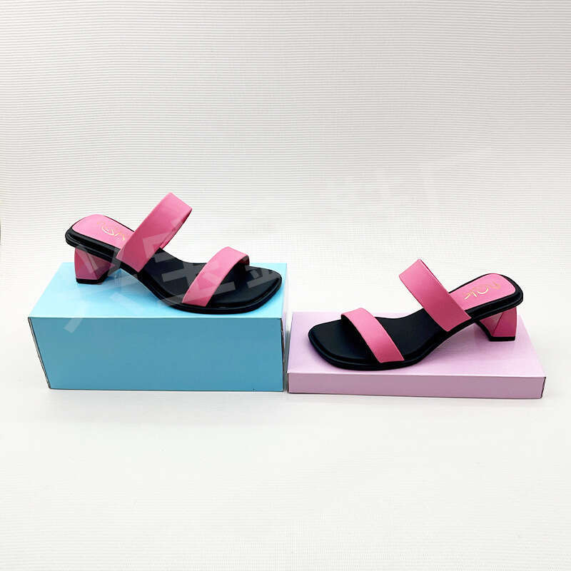 Slippers 2025 Spring New Thick Sole Open Toe Fashion Youthful High Heels Fairy Style