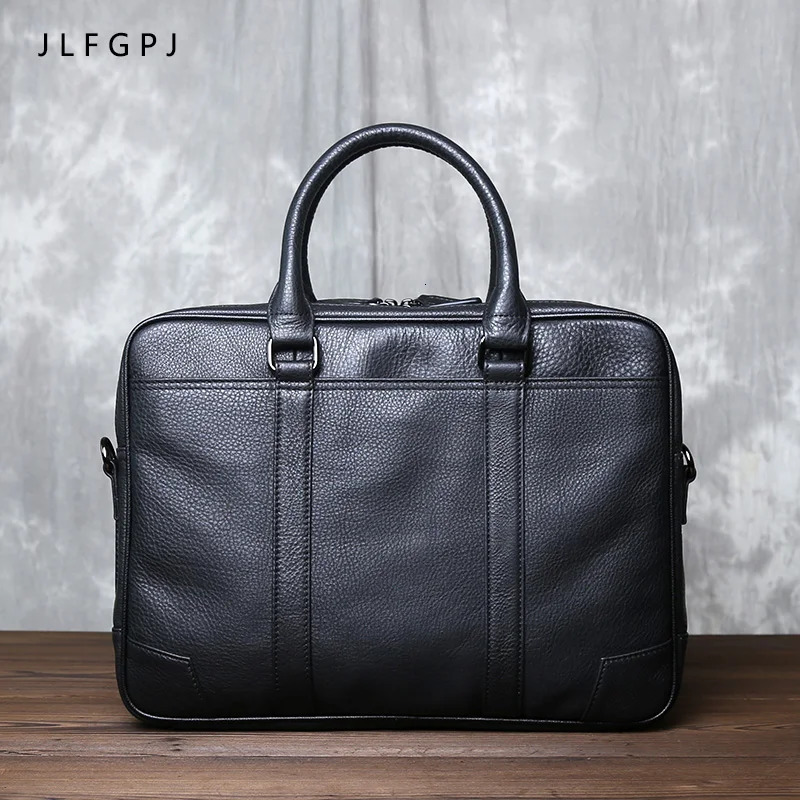 Retro Leather Handbag mens Horizontal Large-capacity Messenger Briefcase First Layer Cowhide Business Computer Bag 250526