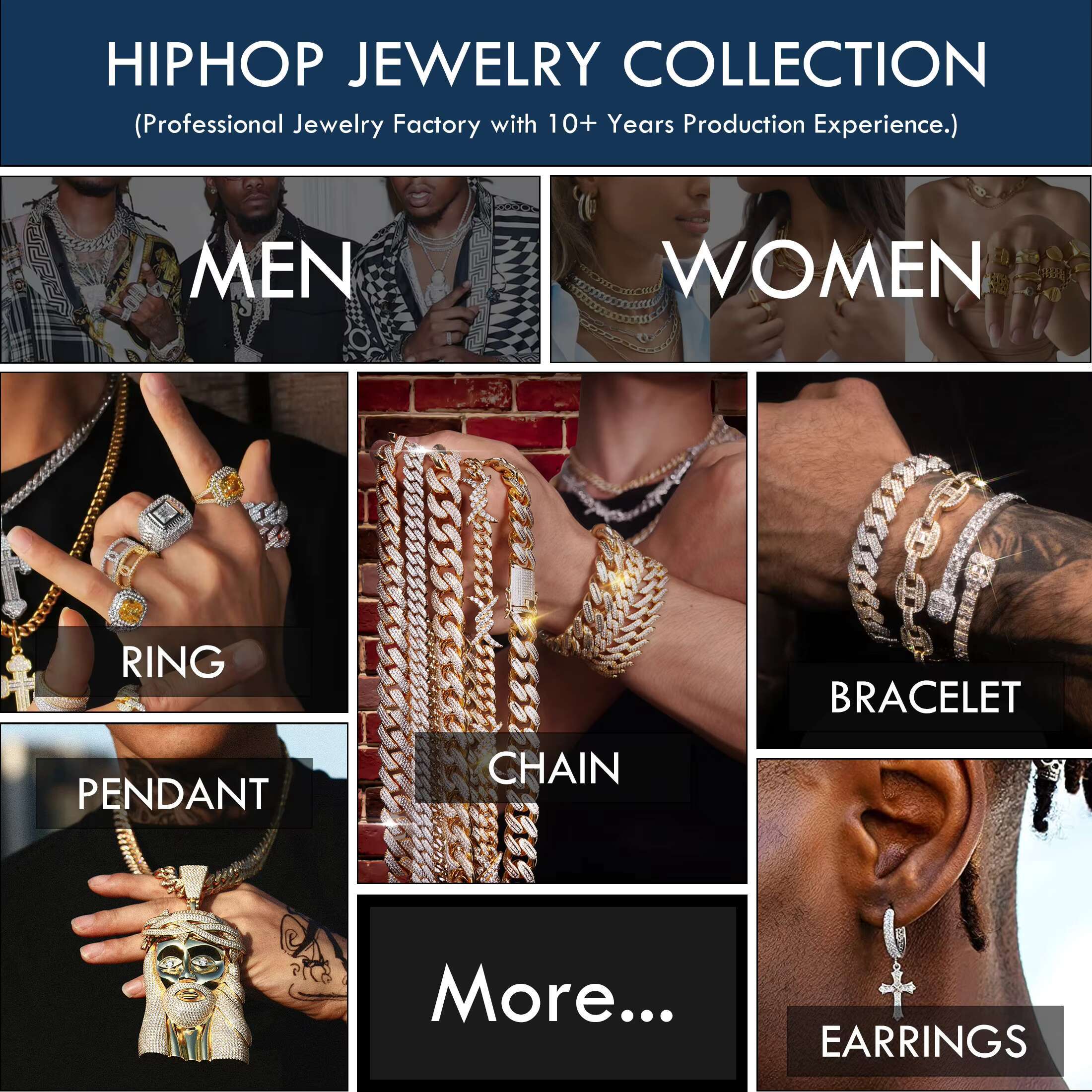 J013 Hiphop Jewelry Wholesale Custom 2024 Men New 925 Sterling Silver Iced Out VVS Diamond Moissanite Hip Hop Stud Earrings
