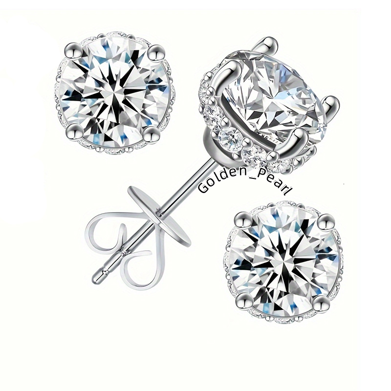 Advanced Luxury S925 Sterling Silver Premium Moissanite Stud Earrings Suitable for Daily Decoration