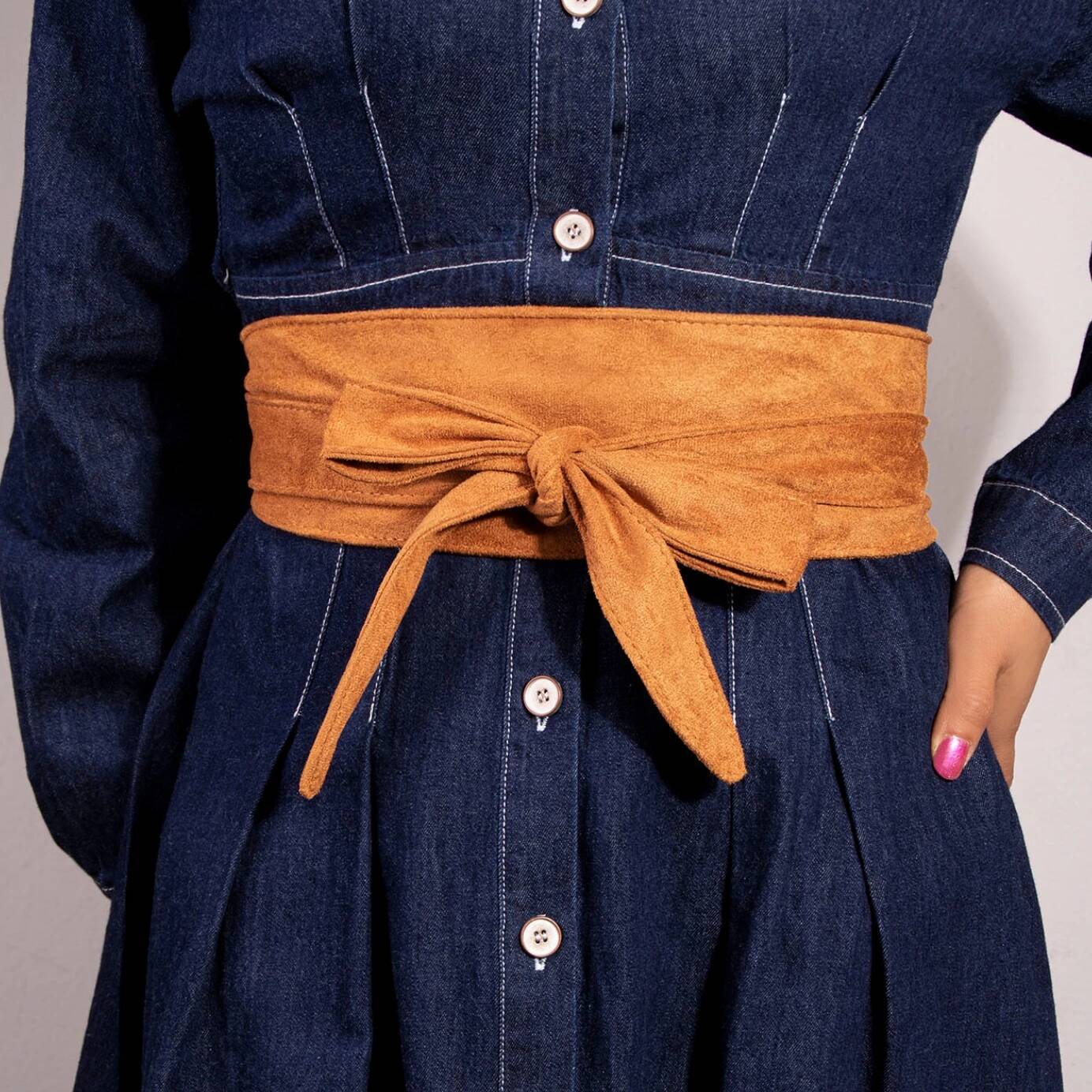 1pc Strap Flannelette Waist Cover Women Simple Retro with Woolen Coat Shirt Dress Child Decorative Wide Belt