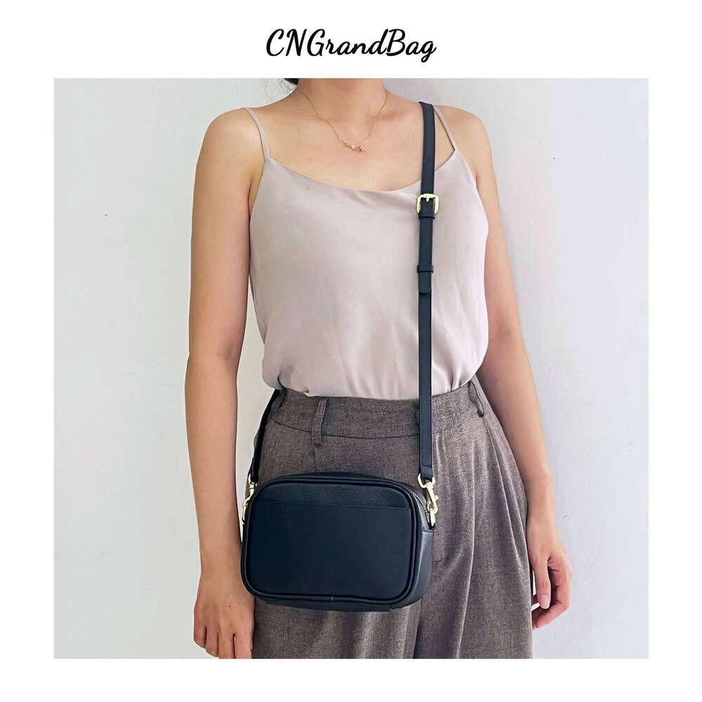 Custom Letters Classic Style Cow Leather Pebble Pattern Shoulder Ladies Small Square Messenger Camera Bag