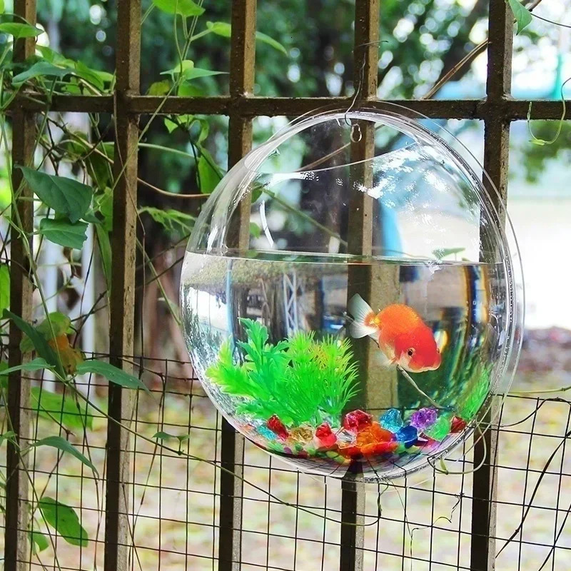 Pet Products Wall Mount Fish Tank Acrylic Fish Bowl Wall Hanging Aquarium Tank Aquatic Pet Supplies 250530