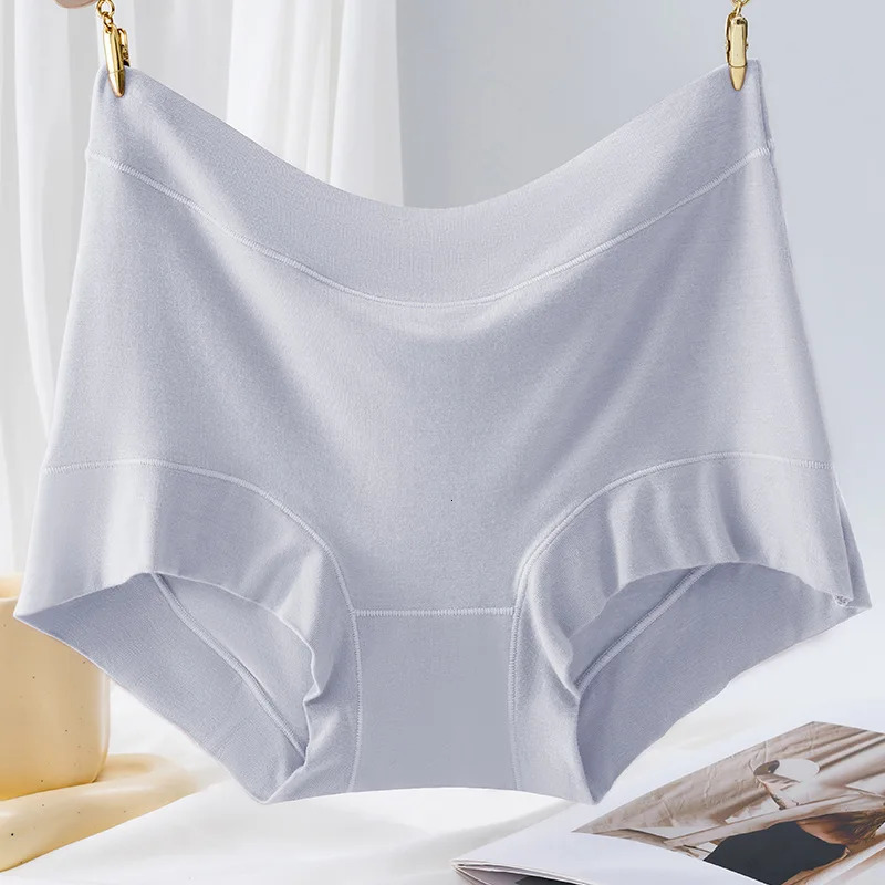 4pcs Modal Women Panties Lady Plus Size Underwear Large High Waist Briefs Breathable Solid Color Female Lingerie 250526