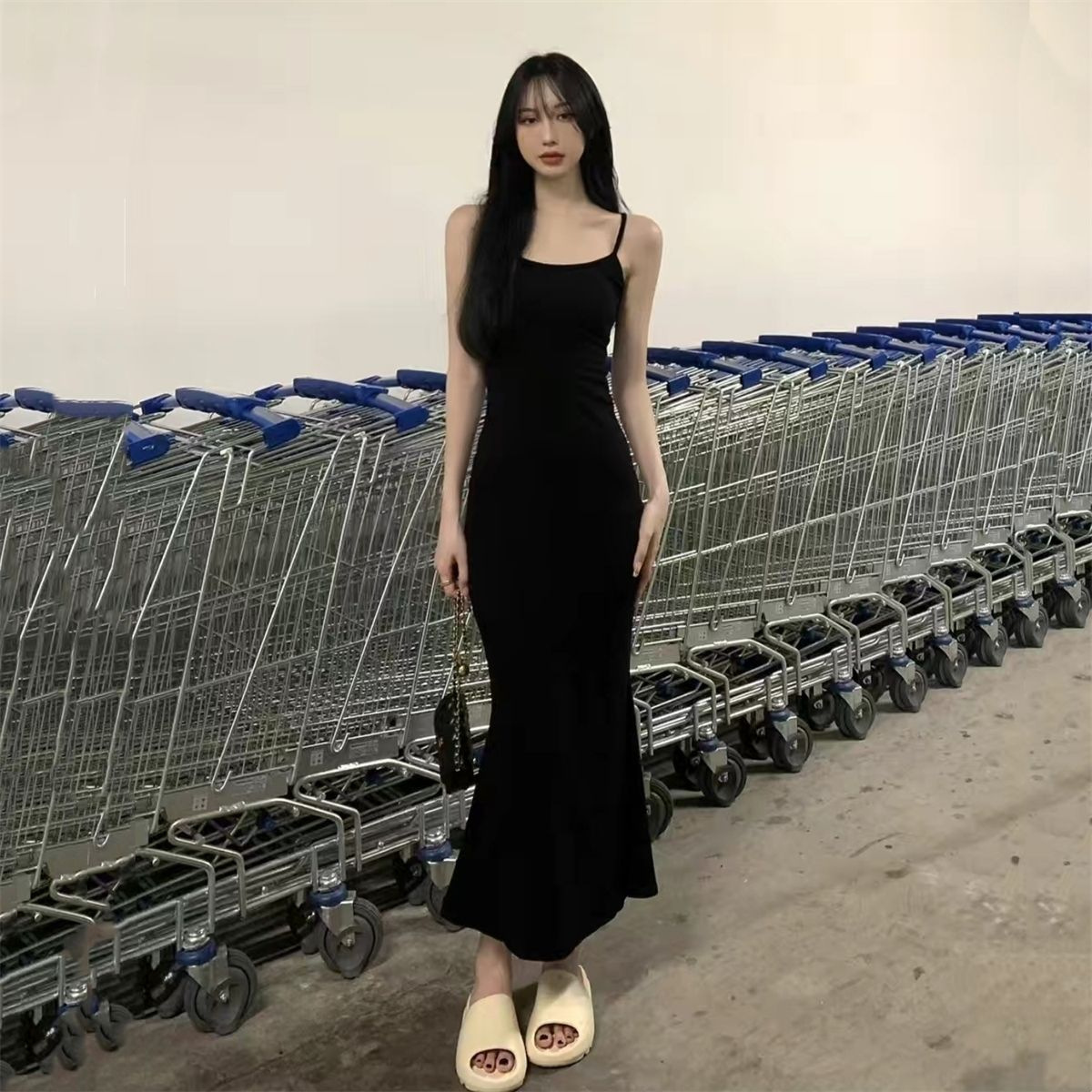 A723 suspender women's summer bottoming skirt tight hip skirt