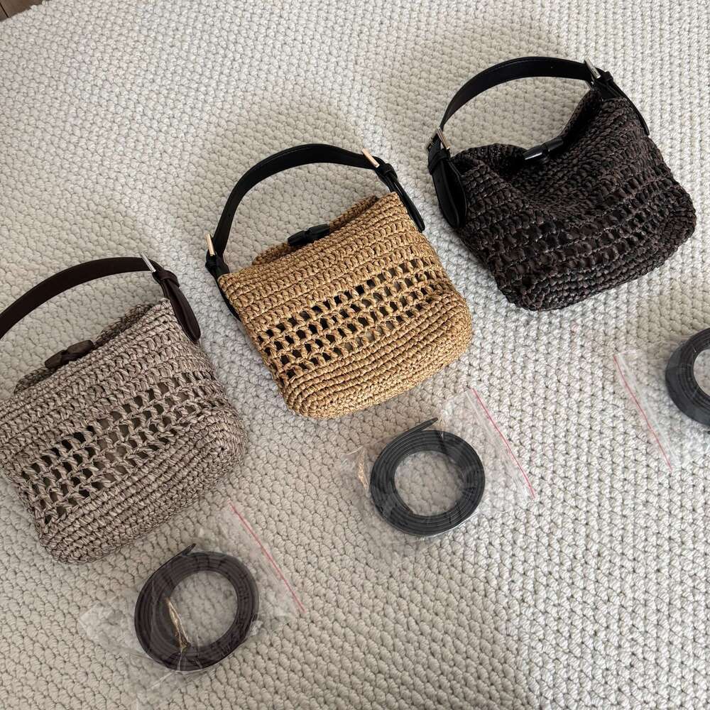 Straw Beach Tote New Handwoven Raffia PP Straw Single Shoulder Crossbody Fashion Niche Designer Women S Bag Crossbody Bag