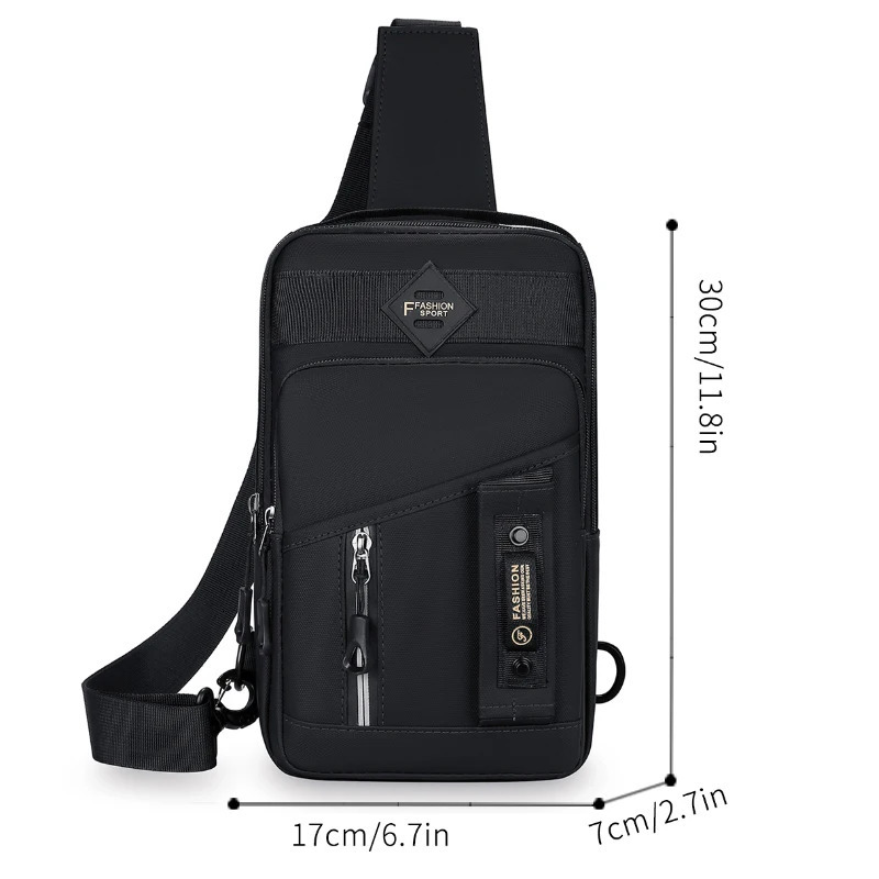 1 mens outdoor chest bag fashionable crossbody bag casual multifunctional sports crossbody bag side backpack 250528