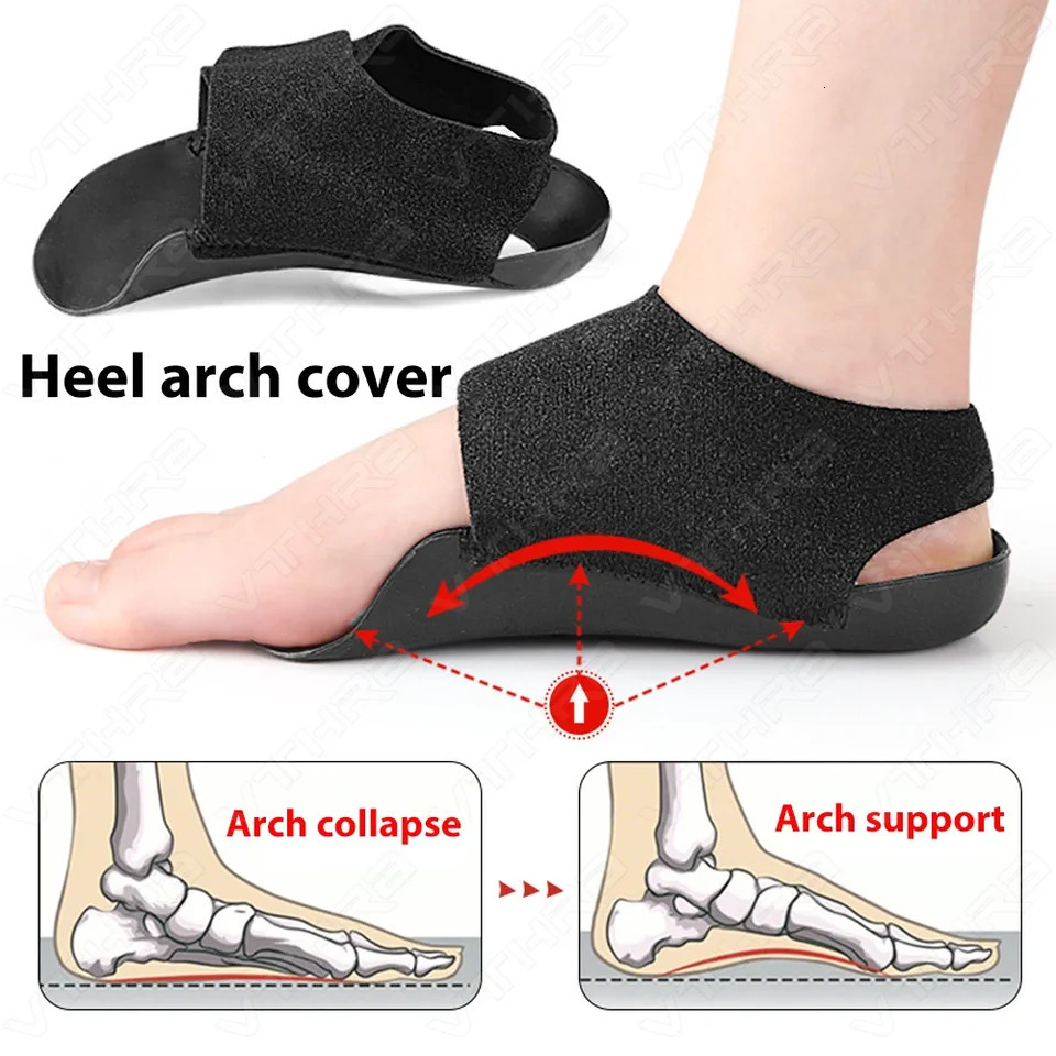 VTHRA Arch Support Orthopedic Insole For Walk With Arch Half Pad X/O Type Leg With Self-Adhesive Strap Wearable Shoe Heel Cover 250528