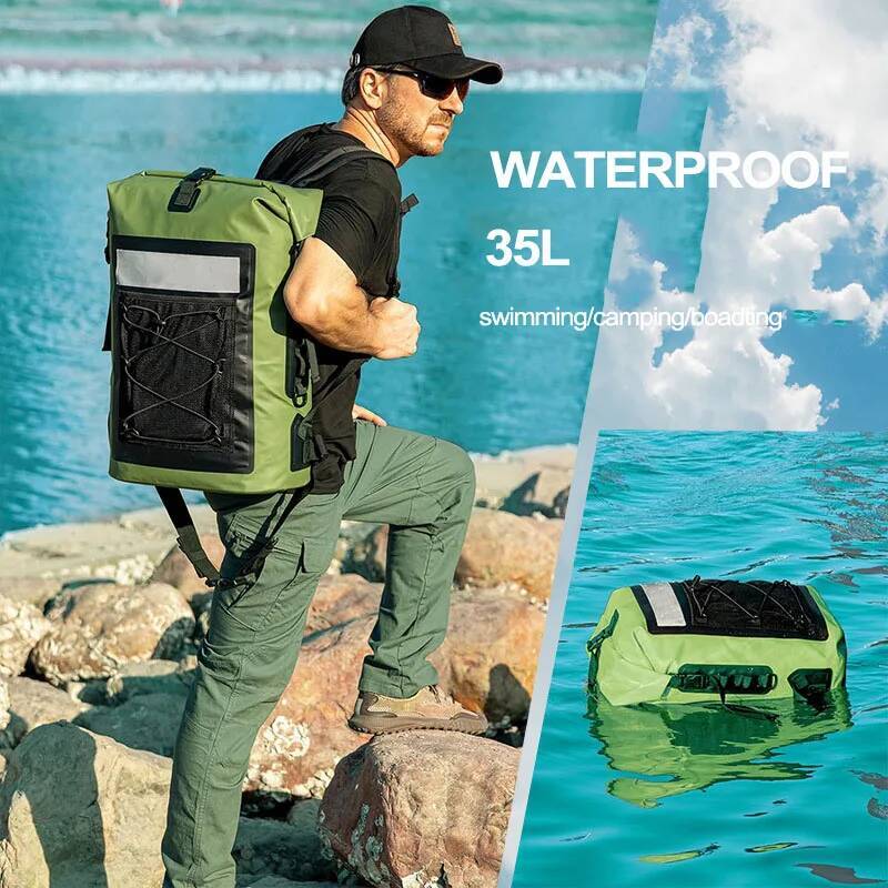 Swimming Kayak Dry Backpack for Women Men Waterproof Shoulder Trekking Drifting Rafting Surfing Boating PVC Camping Bag 35L
