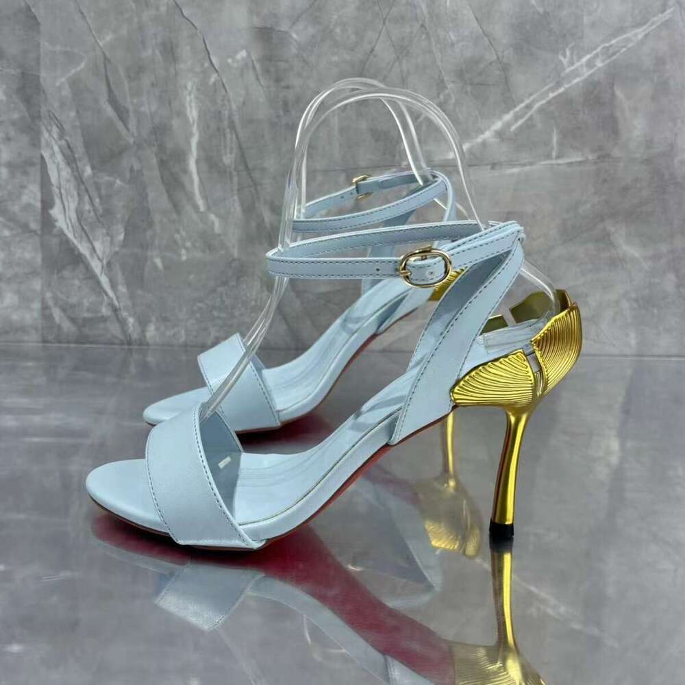 One-Strap Heels 2025 Spring New Women's Shoes Open-Toe Stiletto Round-Toe Plus Size High Heel Sandals