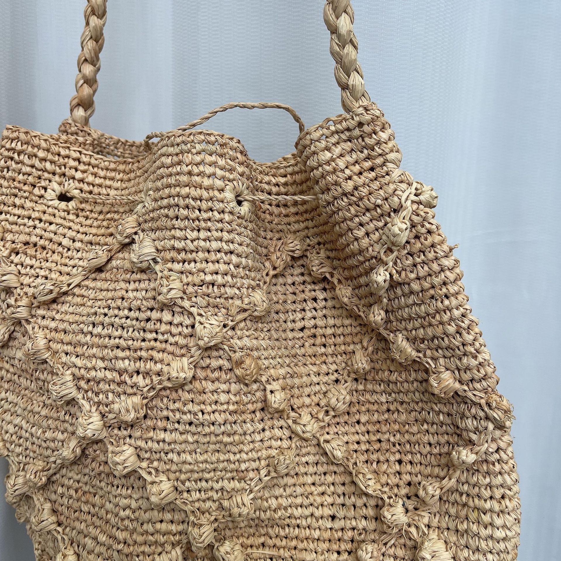 Top Brand High Quality New Style High-Quality Exquisite Crochet Straw Bag Rose Crossbody Bag Vintage Summer Handmade Shoulder Bag New Free Delivery De