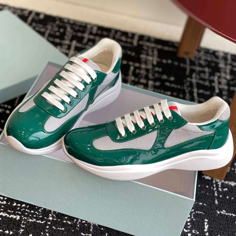 2025 Newest Spring Top Version Casual Tennis For Man And Woman Patent Leather Round-Toe Lace-Up Sneakers Lovers Shoes