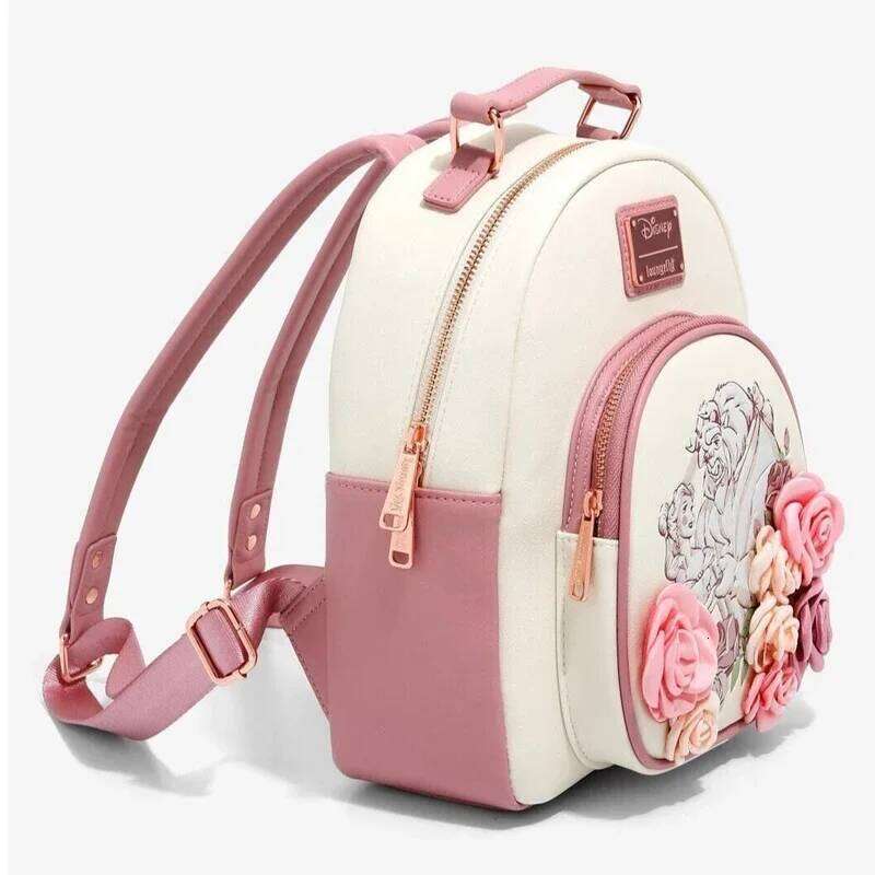 Designer Bag New Loungefly Beauty Beast Couple Rose Mini Ladies Casual And Fashionable Outdoor Backpack Gift