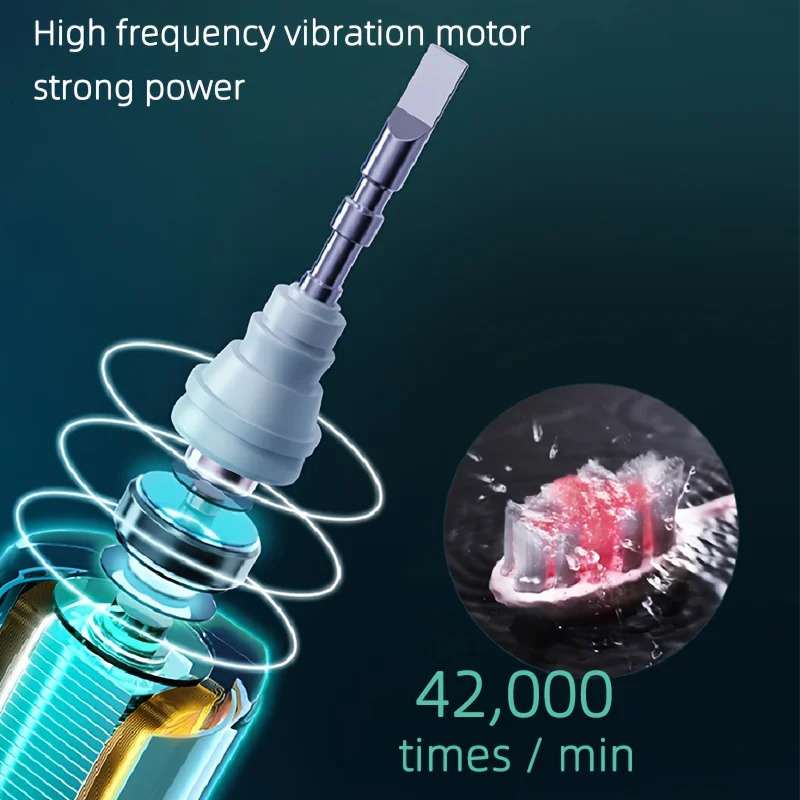 Electric Toothbrush Rotary Cleaning Teeth Brush Waterproof Electronic Tooth Brush With Timer USB Rechargeable Toothbrush 10 head 250528