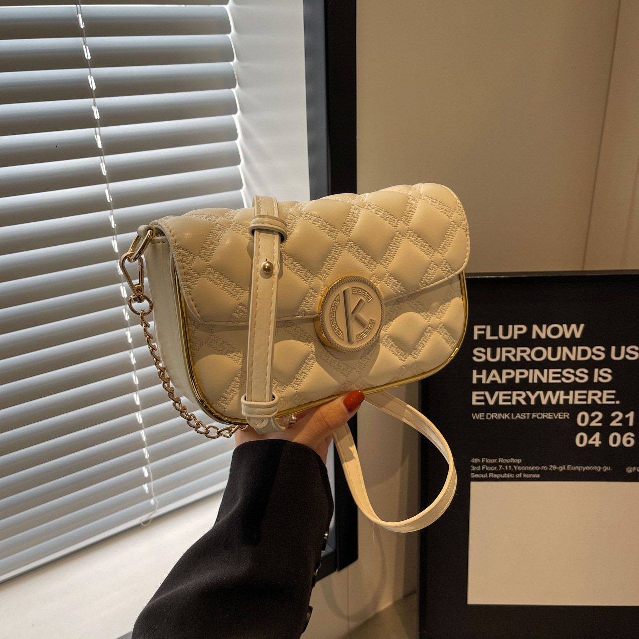 Free Shipping Designers New Trendy Womens Bag Diamond Grid Chain Bag Women's Summer Small Square Bag Hand-held Single Shoulder Crossbody Bag Wome