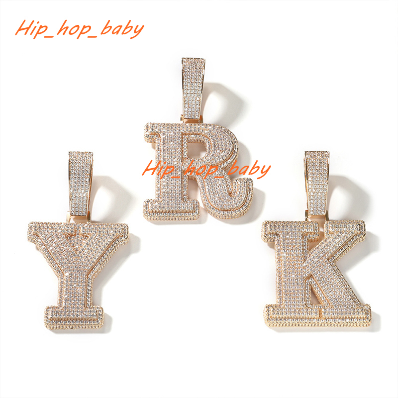High Quality Full Diamonds Letter Initial Name M Jewelry Personalized Custom Hiphop Pendant Necklace